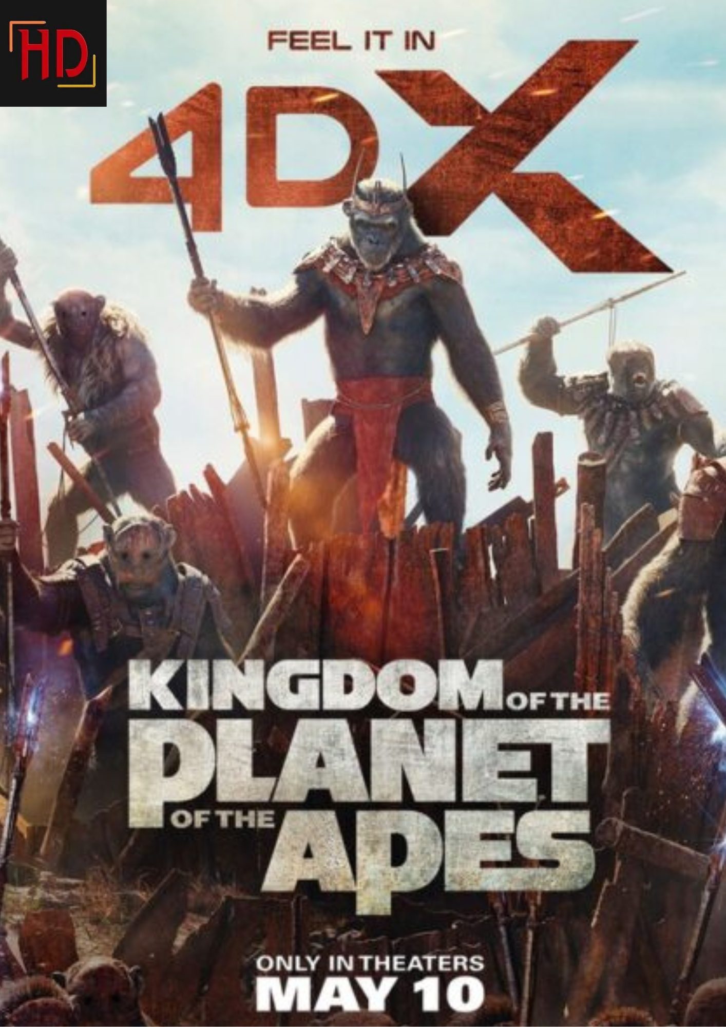 kingdom of the planet of the apes movie poster