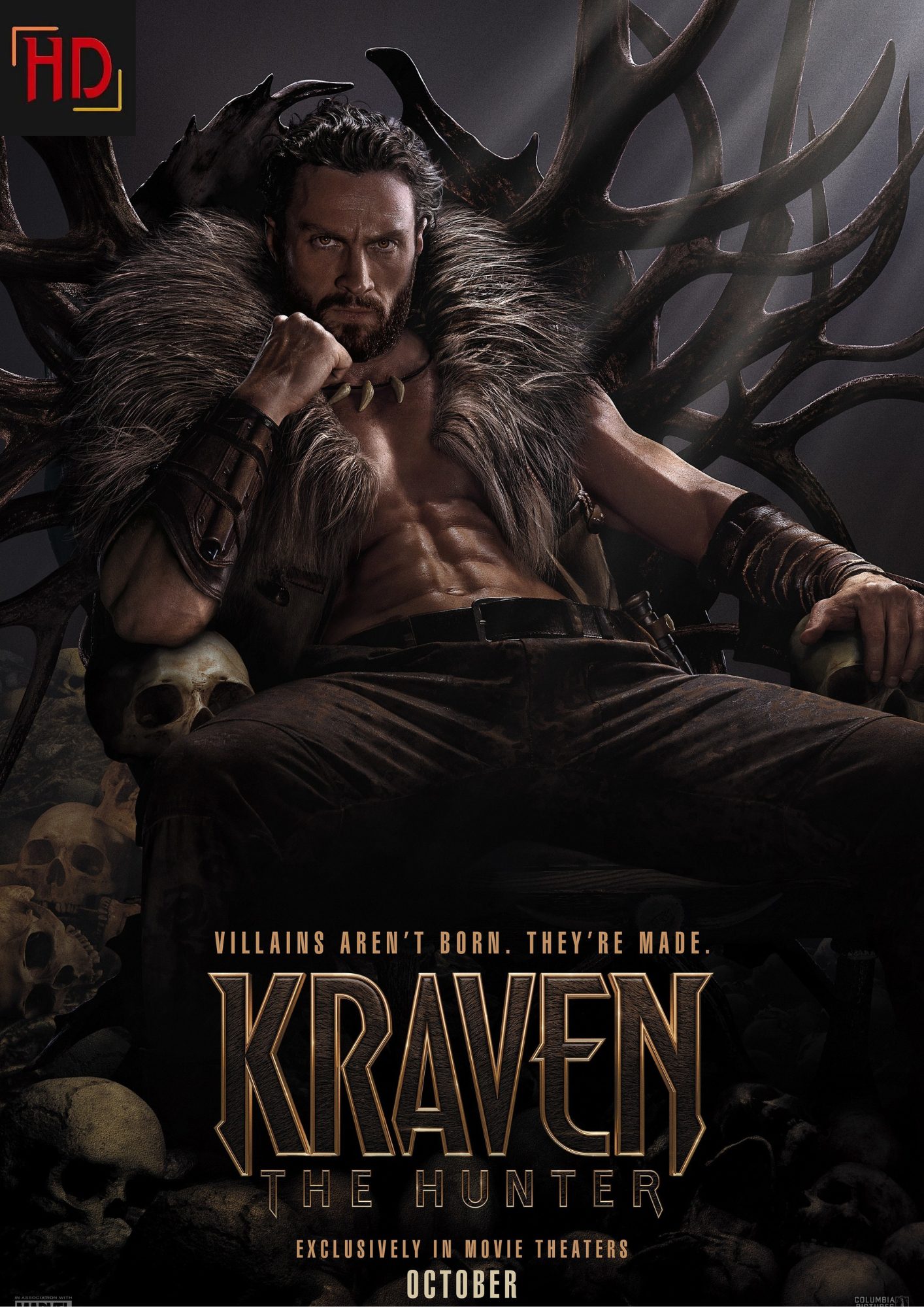 kraven the hunter movie poster